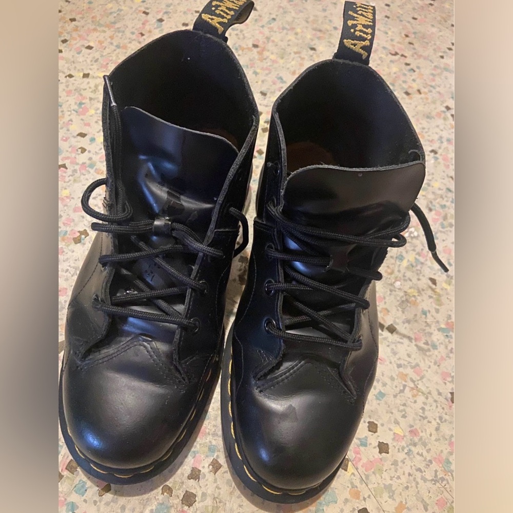Dr. Martens Church Vintage Black Smooth Monkey Leather Boots